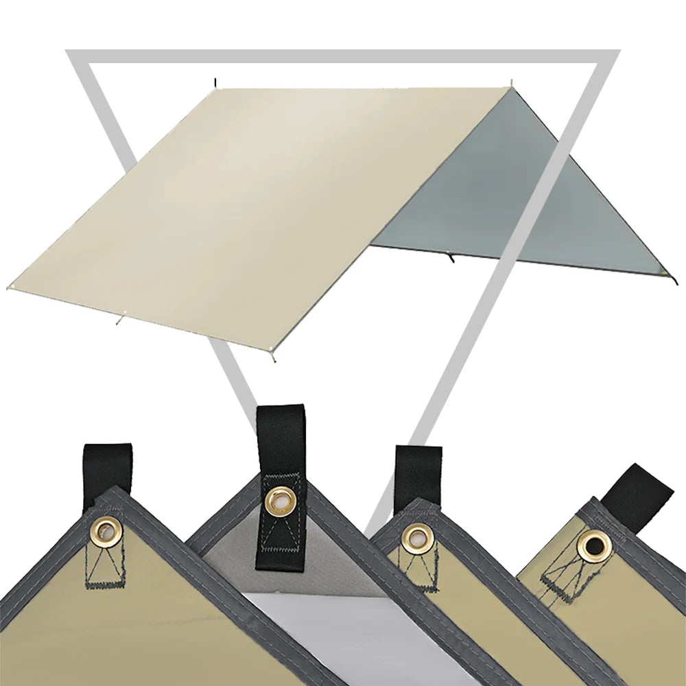 Large Ultralight Waterproof Camping Tarp Awning Sun Shade Shelter Tent for Beach Hiking Backpacking Outdoor 3x3m 3x4m 3x5m 4x4m