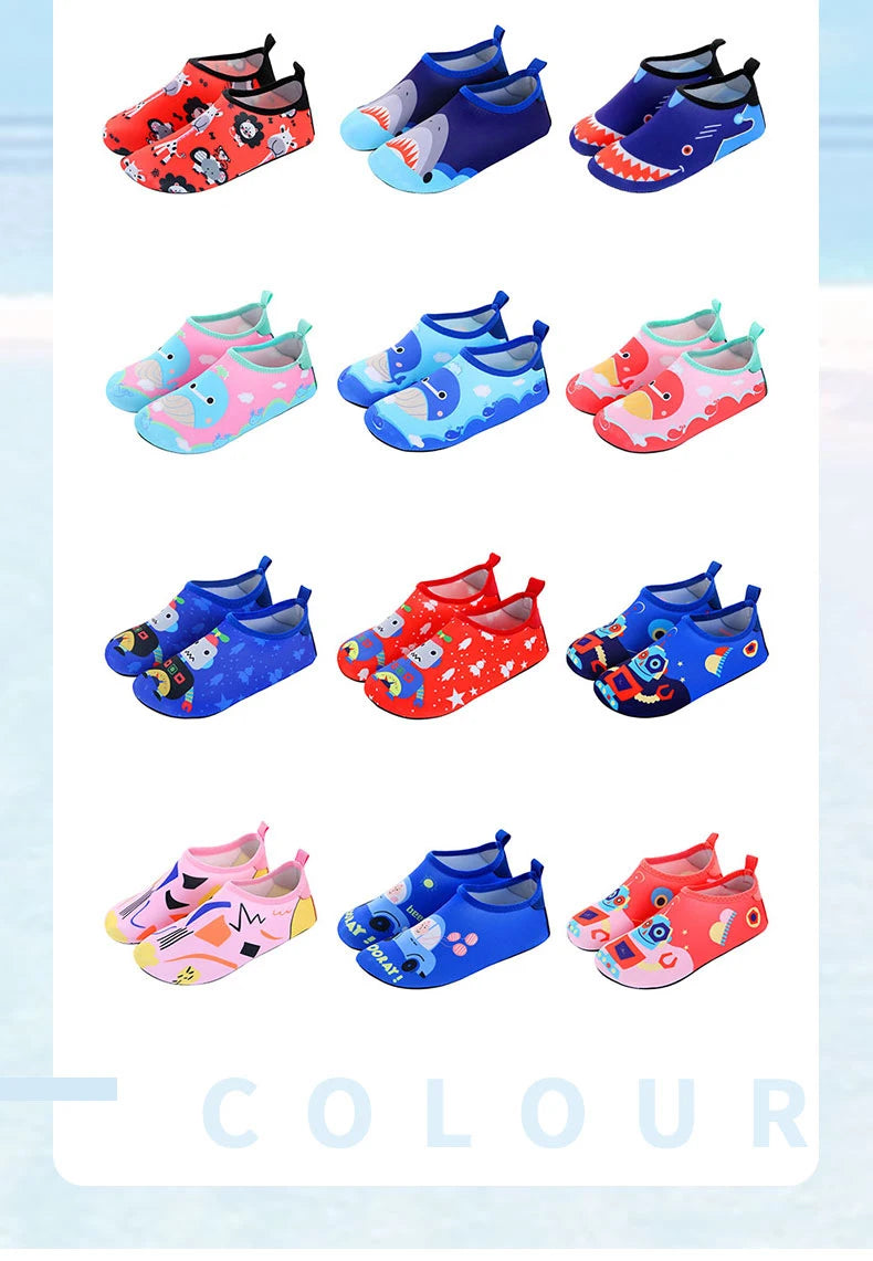 Children Outdoor Water Shoes Barefoot Quick-Dry Aqua Yoga Socks Boys Girls Animal Soft Diving Wading Shoes Beach Swimming Shoes