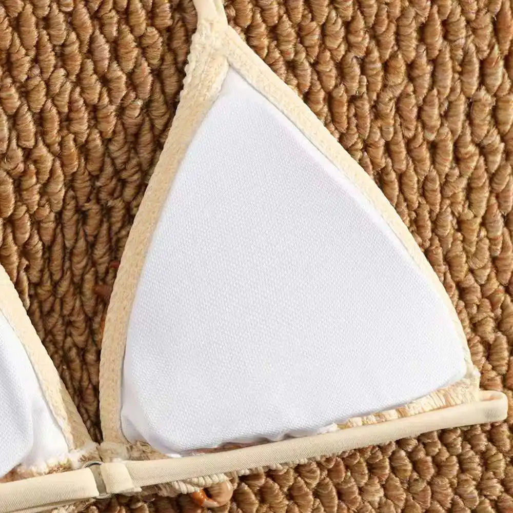2026 Solid Girls Swimsuit Halter Triangle Bikinis Kids Swimwear Female Children's Bathers Bathing Swimming Swim Suit 8-12Y