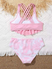 Ruffle Bikini 2026 Girls Swimsuit Kids Swimwear Female Children's Bathers Bathing Swimming Swim Suit Beachwear