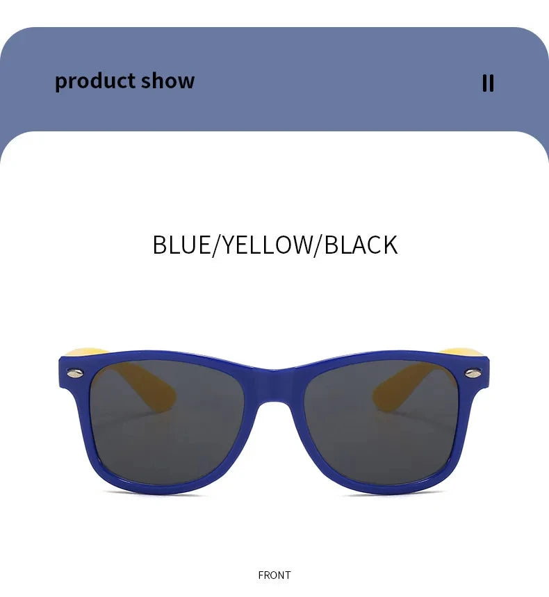 Children's Square Frame Sunglasses, Sun Protection Sunglasses, Simple and Versatile, Fashion Trend, New Document, Summer 2024