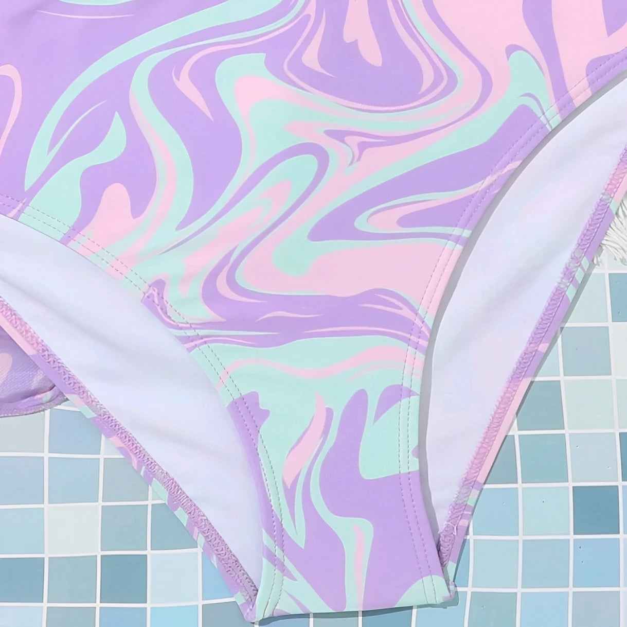 3 Pieces Tie Dye Print Bikini 2026 Girls Swimsuit with Skirt Kids Swimwear Female Bathers Bathing Swimming Swim Suit Beachwear