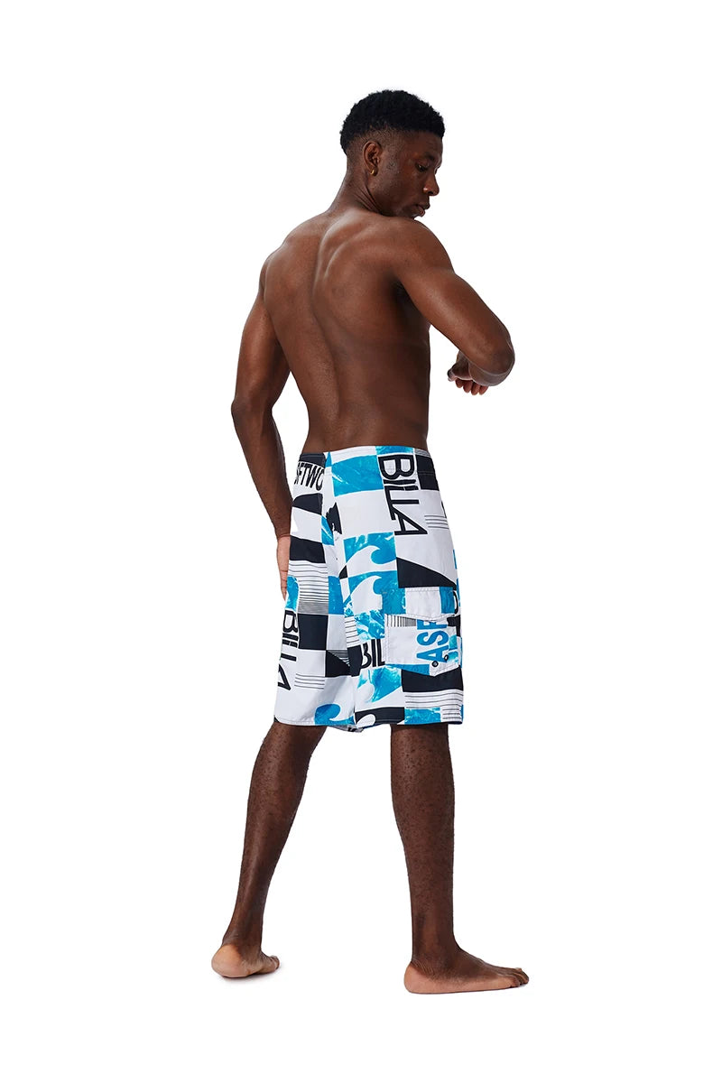 Summer New Fashion Trend Mens Beach Shorts Bermuda Phantom  Quick Dry Swimwear Casual Print Diving Surfwear men swimming shorts