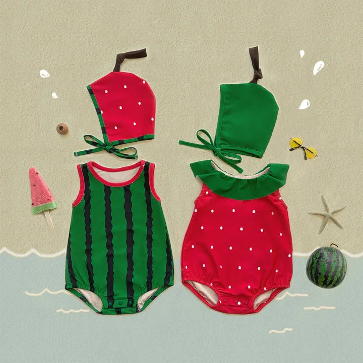 Newborn Clothes 2026 Summer New Baby Jumpsuit Ins Cute Fruit Shape  Swimwear Baby Boy's One Piece Clothes Swimsuit