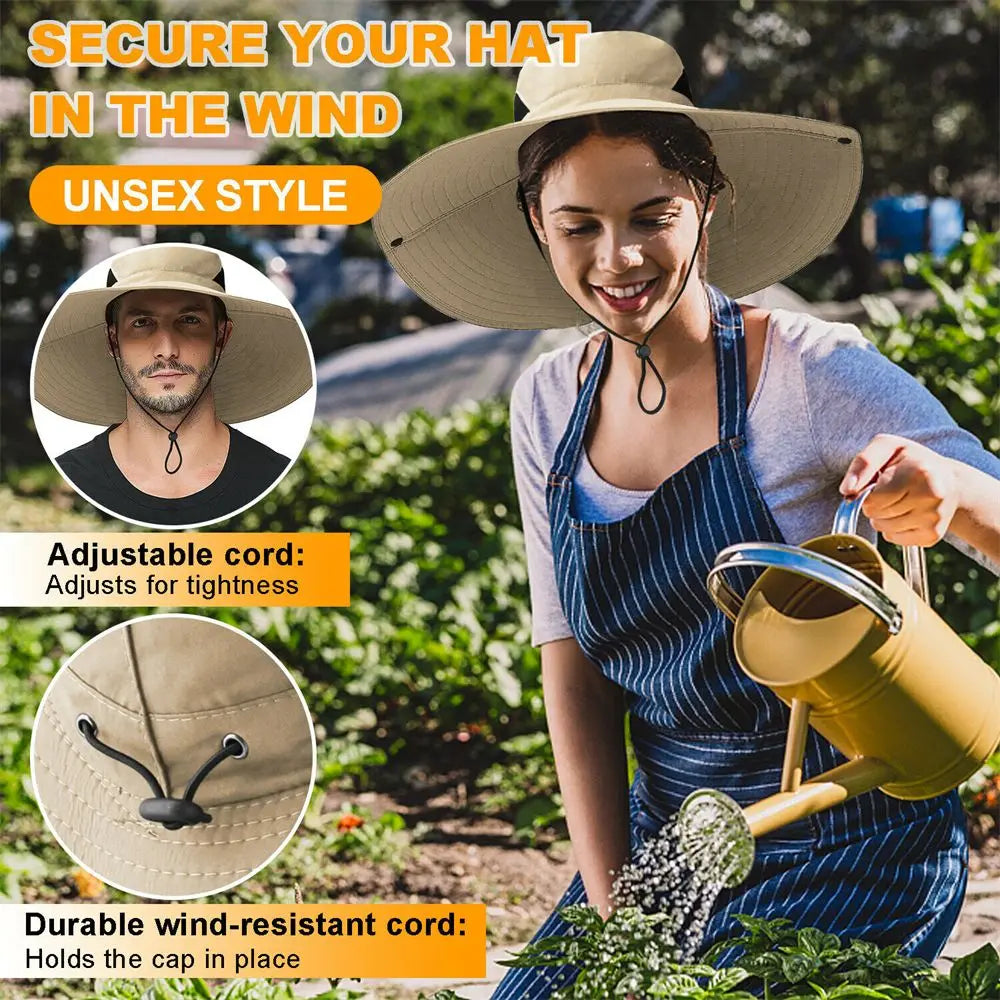 Boonie Bucket Cap Summer Fishing UV Sun Protection Men Women Wide Visor Brim Hat Outdoor hat