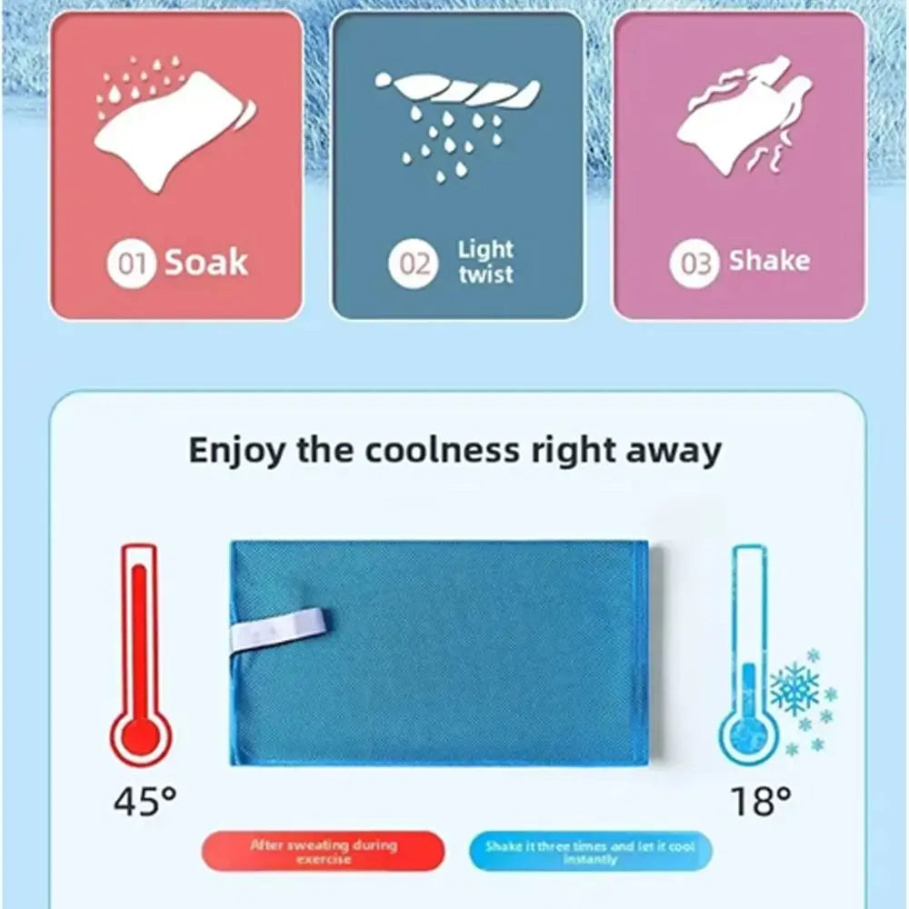 Breathable Cooling Towel Ultra Soft Lightweight Microfiber Towels Sunstroke Prevention Quick Drying Yoga Swimming Gym Towel