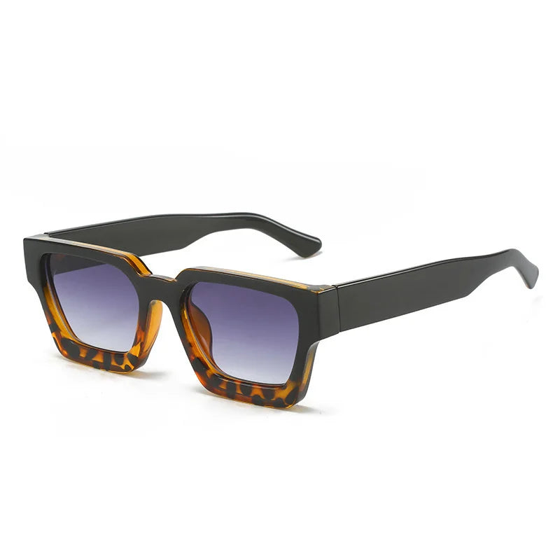 Unisex Square Vintage Sunglasses, UV400 Protection Retro Punk Style Fashion Shades, Designer Eyewear for Men & Women Driving, Outdoor & Daily Wear