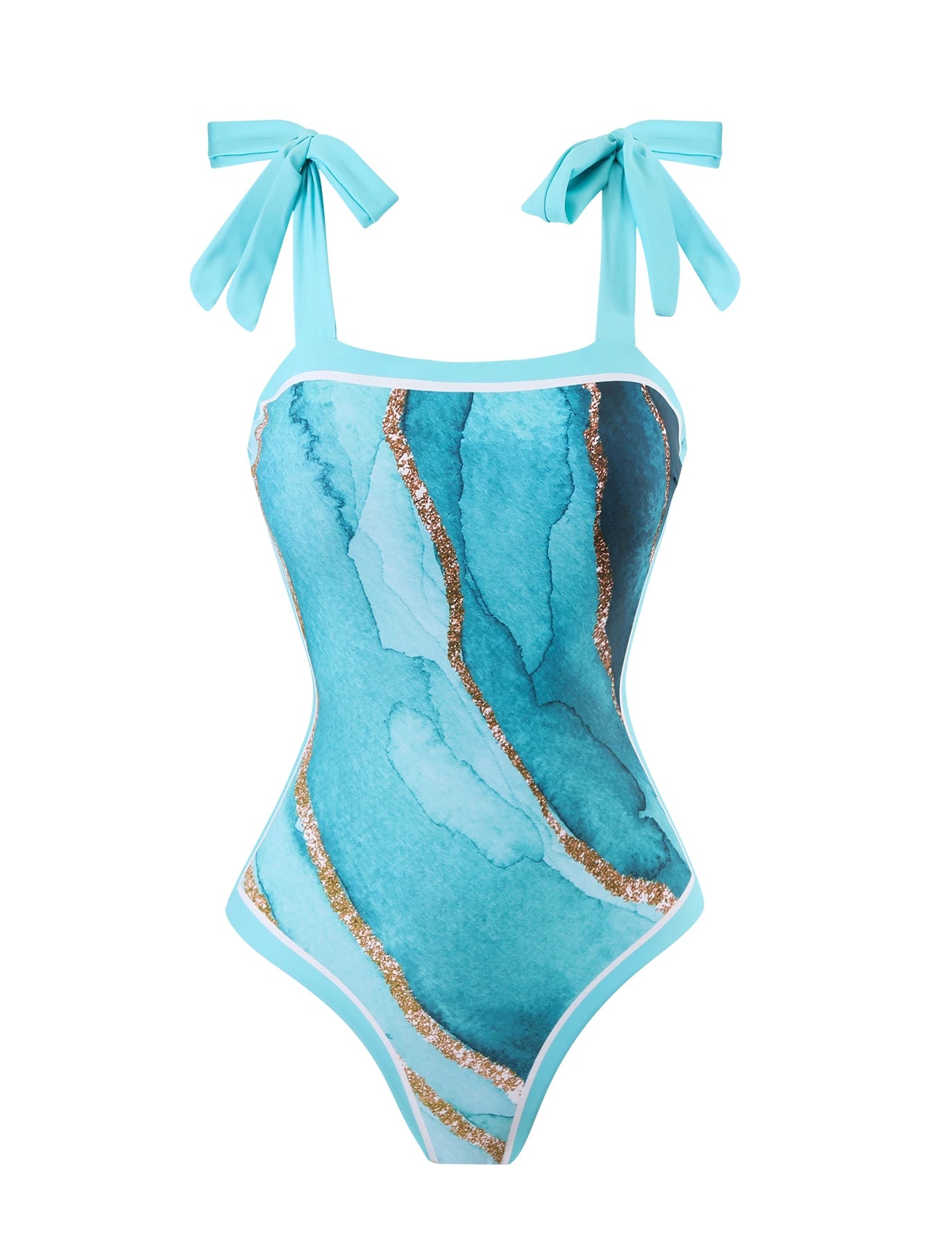 Summer New Custom-Made Digital Printed One-Piece Bikini Swimsuit for Women Conservative Sun Protection One-Piece Gauze Skirt 2-Piece