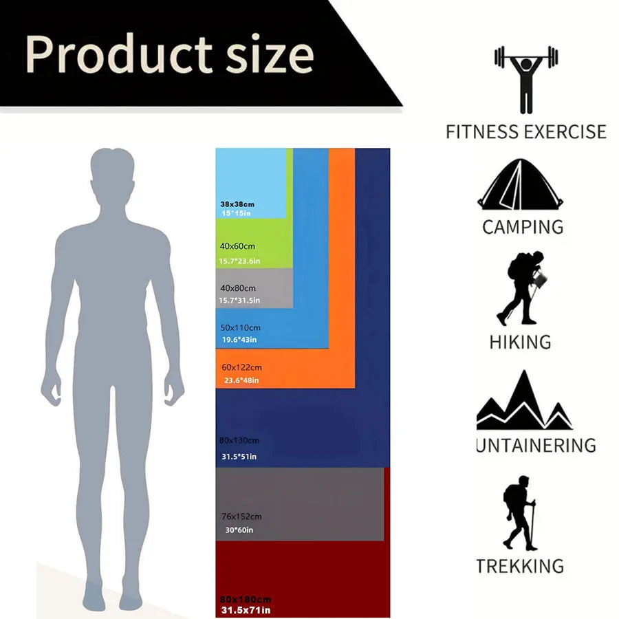New Microfiber Towel Sports Quick Dry Super Absorbent Camping Towel Ultra Soft Lightweight Gym Swimming Yoga Beach Towel