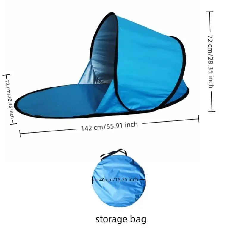Outdoor portable automatic pop-up beach tent, sunshade, UV protection, camping tent, fishing and picnic tent, practical tent.