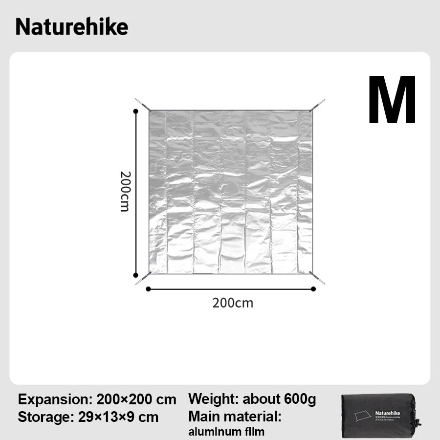 Naturehike Camping Groundsheet Foam Foil Blanket Multifunctional PE Aluminum Foil Moisture Outdoor Beach Picnic Mat Waterproof