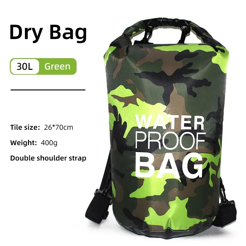 Swimming PVC Pack Dry Bag Backpack for Women Men 10L 15L 20L 30L Waterproof Shoulder Kayak Drifting Rafting Surfing Boating Bag