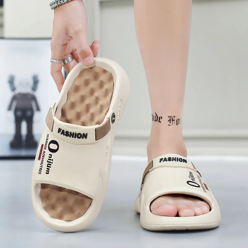 Men Slippers New Summer EVA Soft-soled Platform Slides Sandals Indoor Outdoor Walking Beach Shoes Flip Flops Mens Shoes