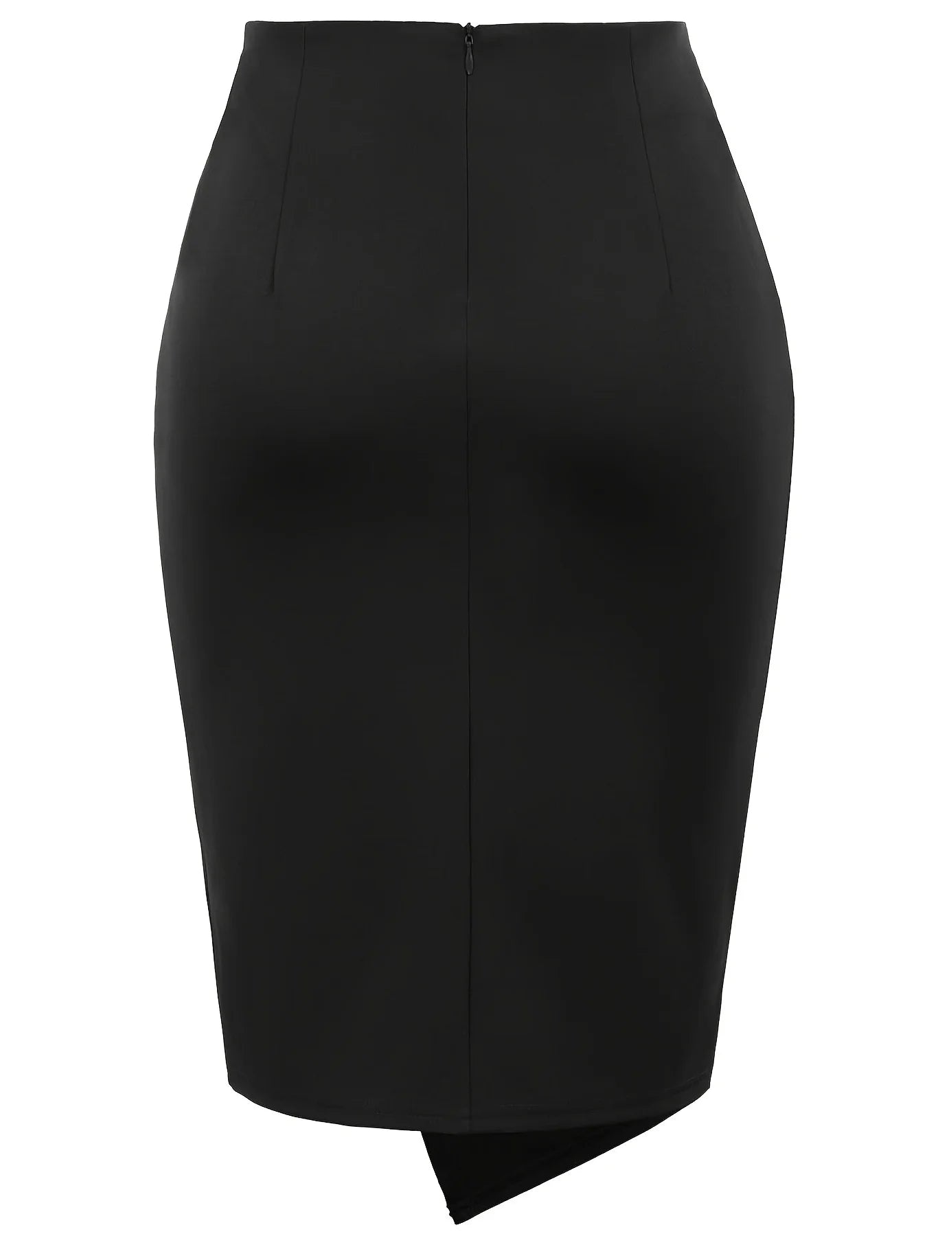 Women Wear to Work Pencil Skirts for Women Elastic High Waist Wrap Twist Front Knee Length Bodycon Skirt
