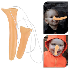 2pcs Simulation Nose Prop Halloween Long Nose Cosplay Party Performance Costume Reusable Vinyl  Long Nose Cosplay Supplies