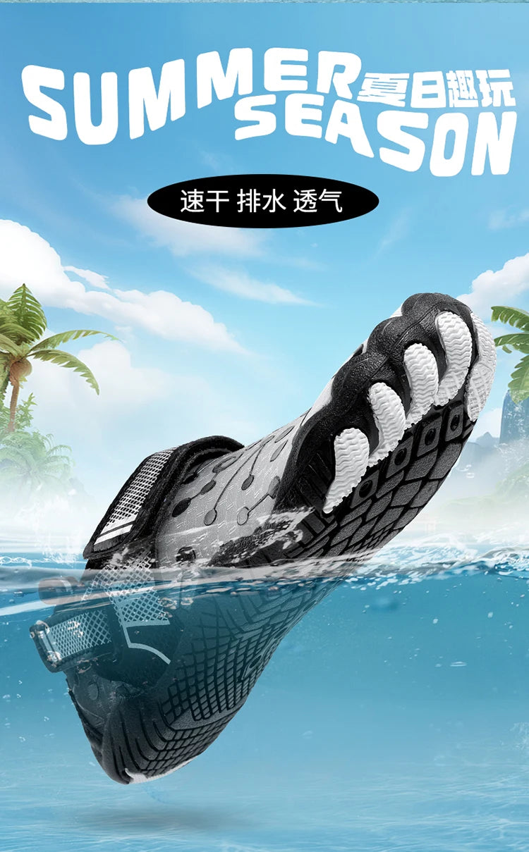 Water Shoes Children's Beach Shoes Quick-Drying Breathable Barefoot Swimming Water Shoes Outdoor Sneakers River Slippers Water S