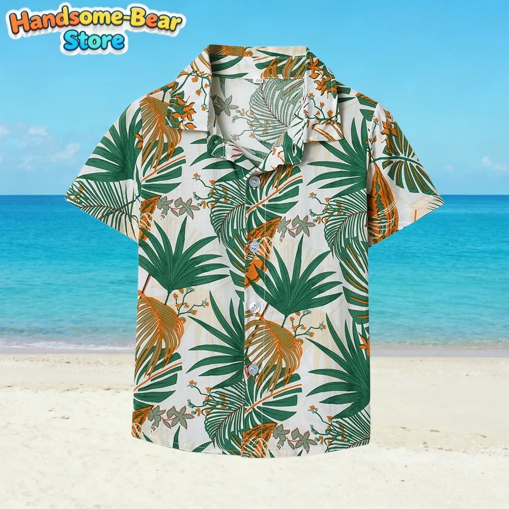 Hawaiian New Kids' Shirt Fashion Pattern 3D Print Shirt Summer Holiday Casual Harajuku t-Shirt Outdoors Simple Boys Girls Shirts