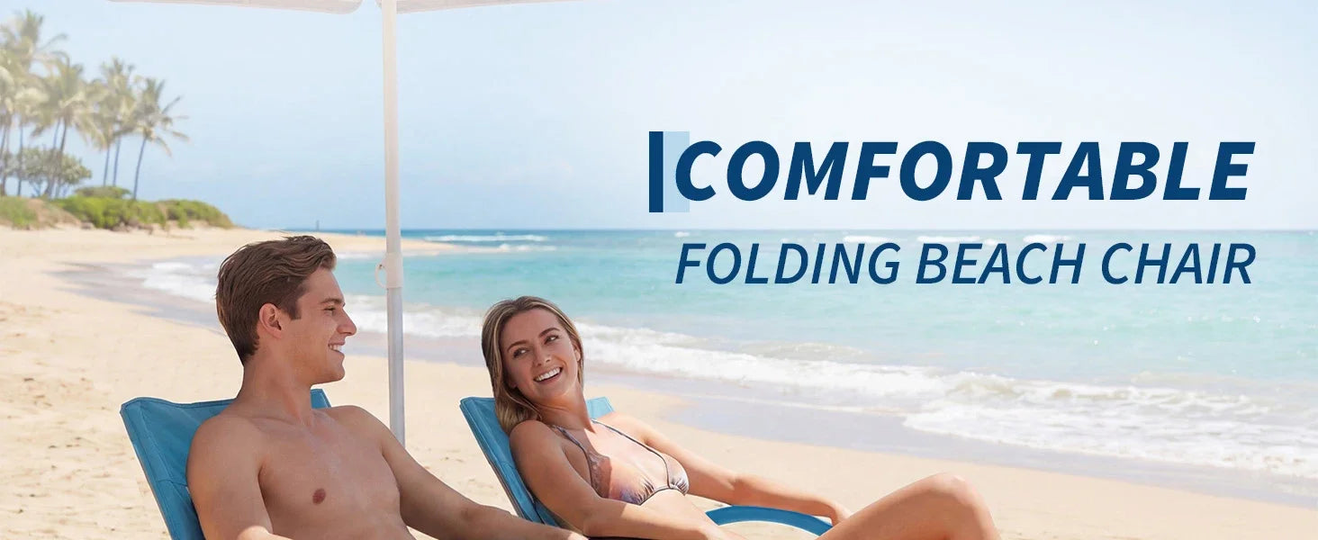 Low Folding Portable Beach Chairs for Extra Wide Seat Chair with Cup Holder Storage Pocket Carry Bag for Camping Beach Travel