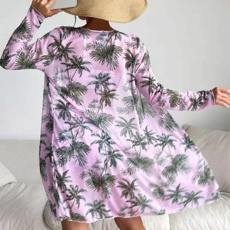 Summer Print Swimsuits Tankini Sets Female Swimwear Sports Beach Wear Three-Piece Bathing Suits Pool Women's Swimming Suit