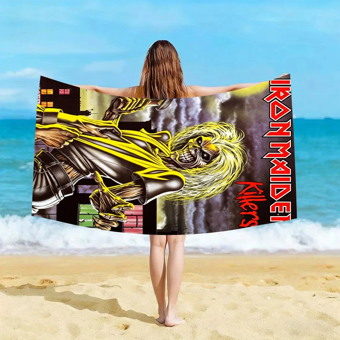 Iron Maiden Killers Album Microfiber Beach Towel Quick Dry Super Absorbent Sand Free Soft Oversized Bath Towels Gym Sports Towel