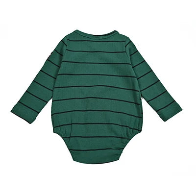 AA-Velour and Striped Layered Set Kids Clothes Sibling Matching Girl Dress Boys Top Baby Romper V Neck Children Family Matching
