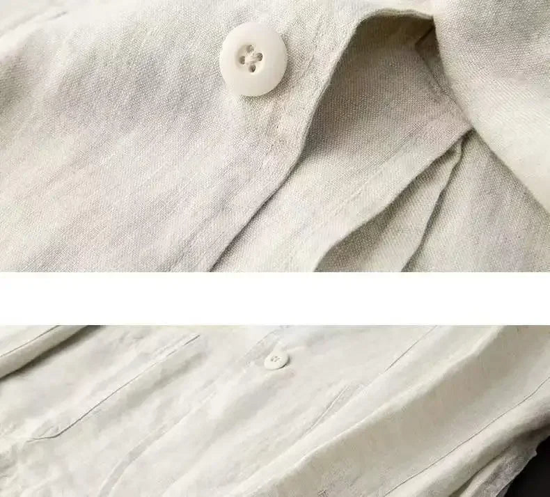 Men's Spring Summer Casual Sets Cotton Linen Two-piece Set Blazer Jacket + Pants Casual Business Thin Clothing Breathable Suit