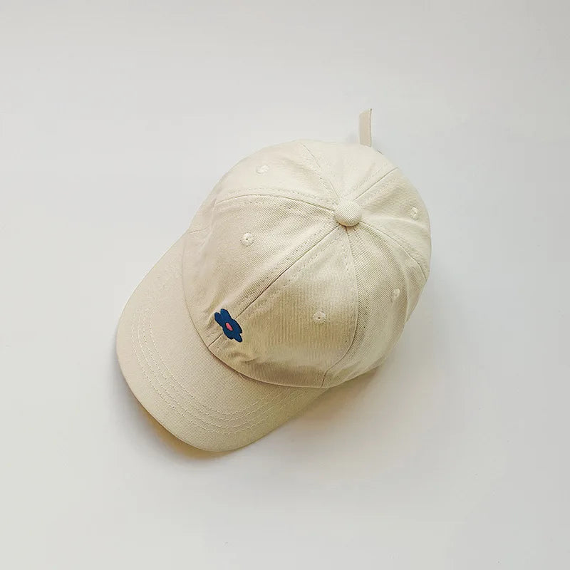 Lovely Flower Children Baseball Cap Solid Color Kids Duck Tongue Hat 3-5 Years Boy Girl Baby Outdoor Sun Visor Cotton Peaked Hat