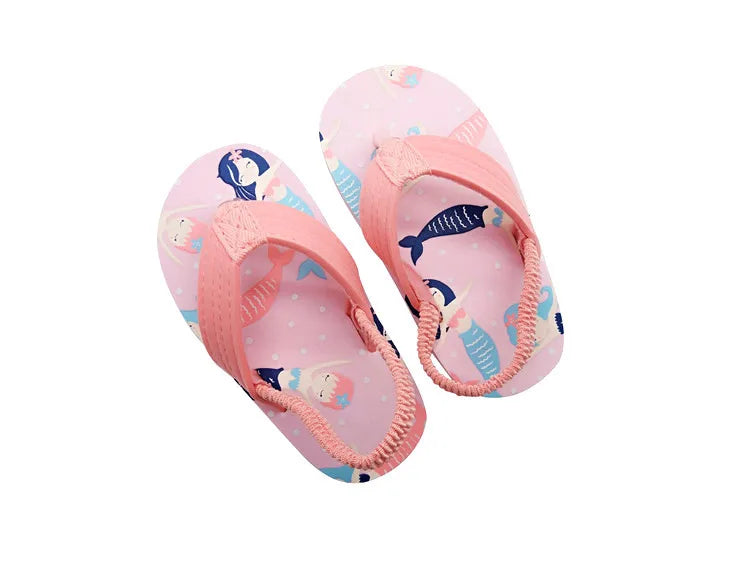 Toddler Flip Flops Shoes Little Kid Sandals with Back Strap Boys Girls Water Shoes for Beach and Pool