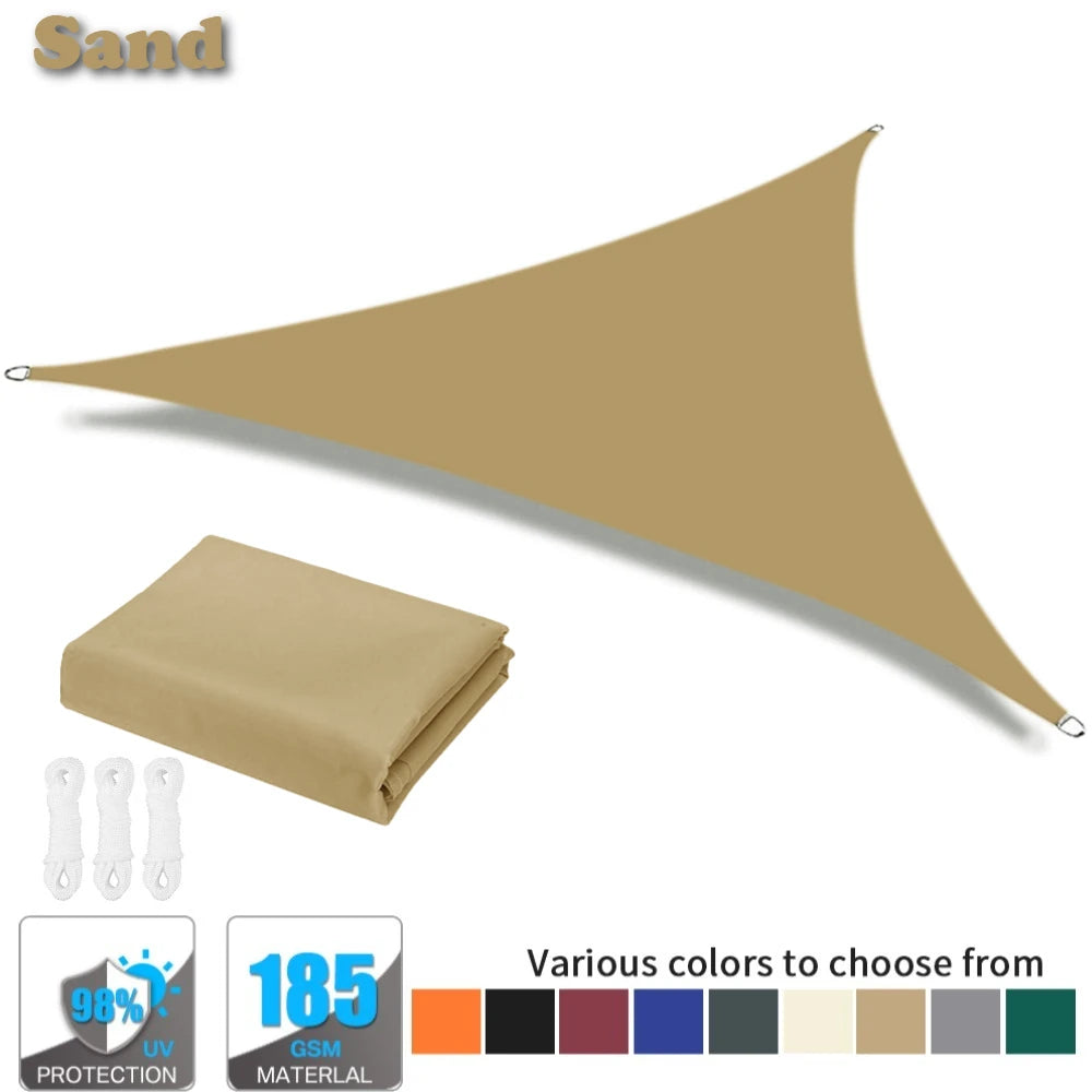 Triangle Sun Shade Sail Canopy 98% UV Block Sun Shelter Shade Cover for Outdoor Patio Pool Beach Backyard Garden Sunscreen Tents