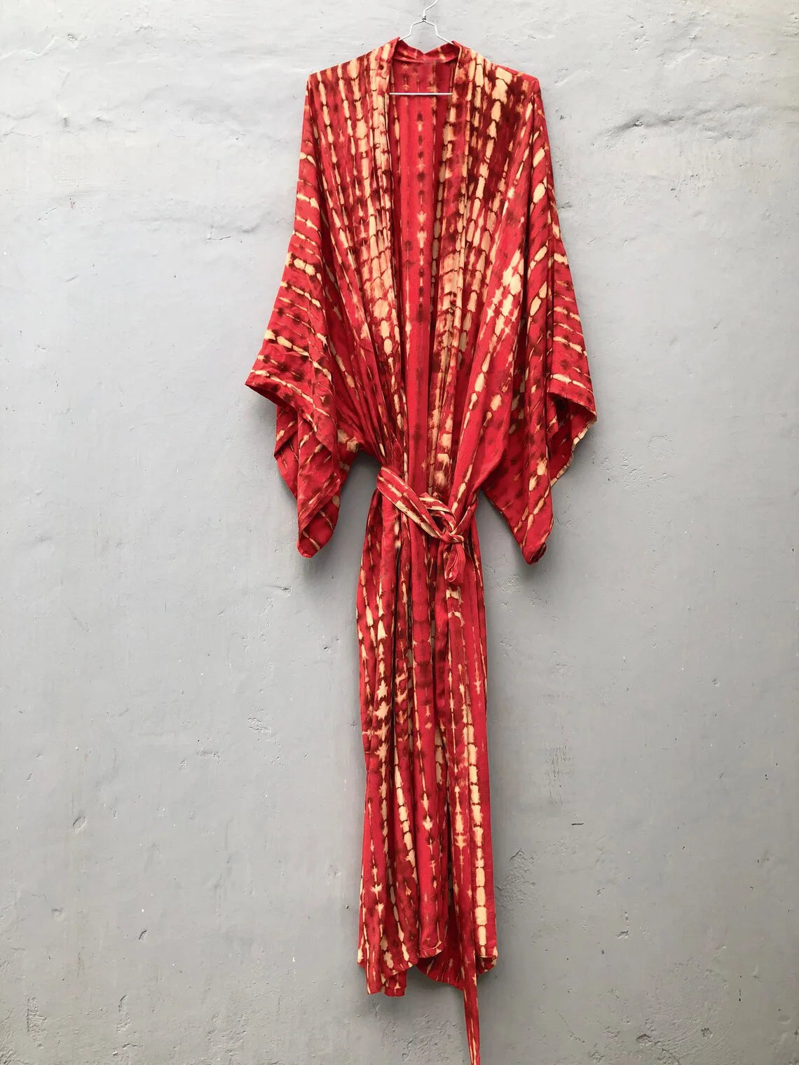 Women's Boho Stripe Tie Dye Swimsuit Cover Up with Belt Tunic Sarong Cardigan Dress Bikini Cover-ups Beach Wear Kimono