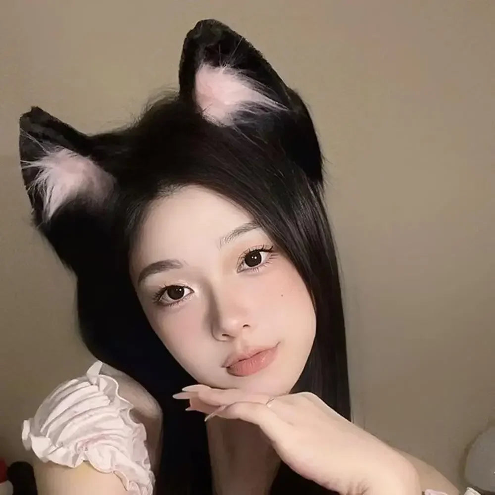 1PC Halloween Cat Ear Cosplay Headband For Women 2026 New Style Cute Hairband For Halloween Christmas Cosplay Party Costume