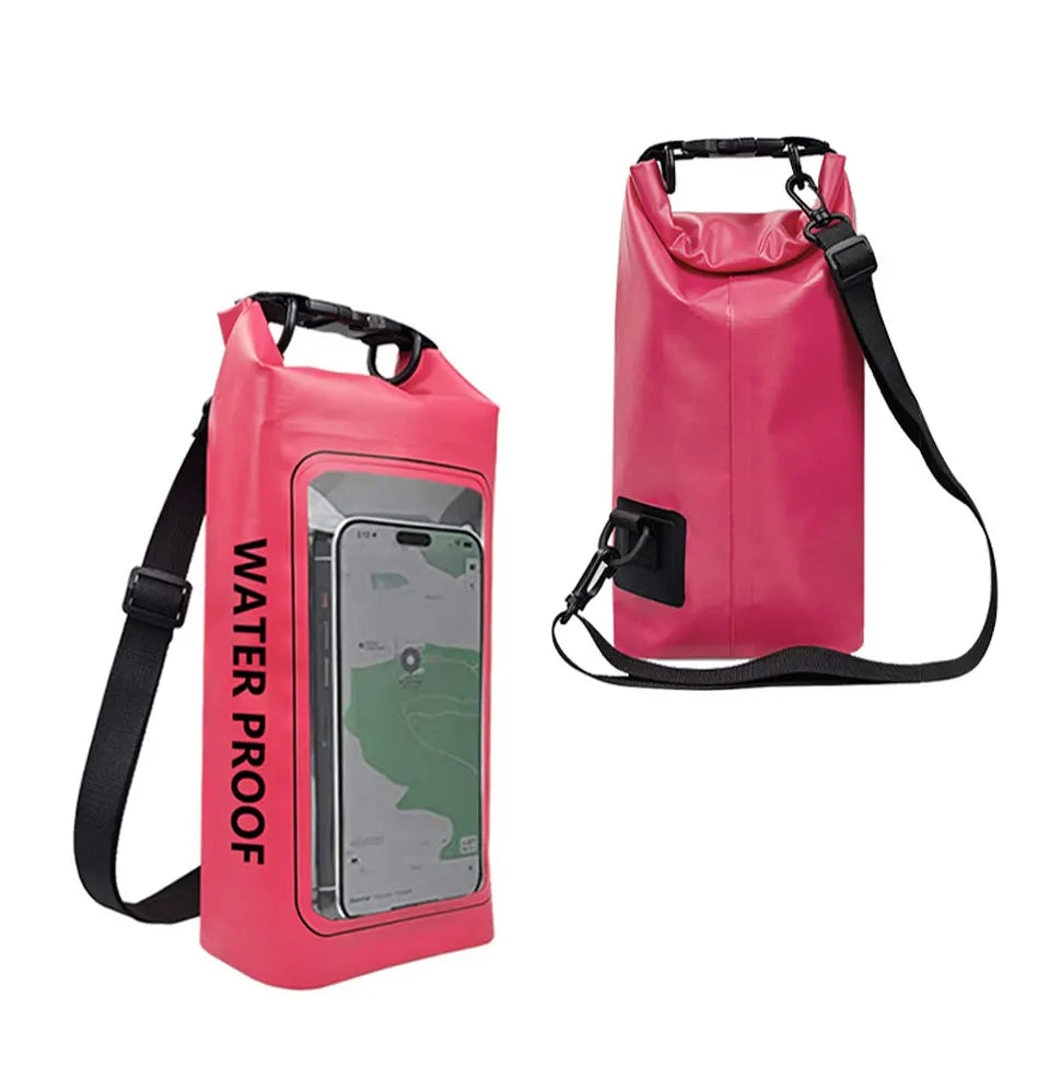 2L/5L Waterproof Dry Bag Touch Screen Swimming Waterproof PVC Bag Rafting Floating Outdoor Sport Bag Surfboard Kayak Storage Bag