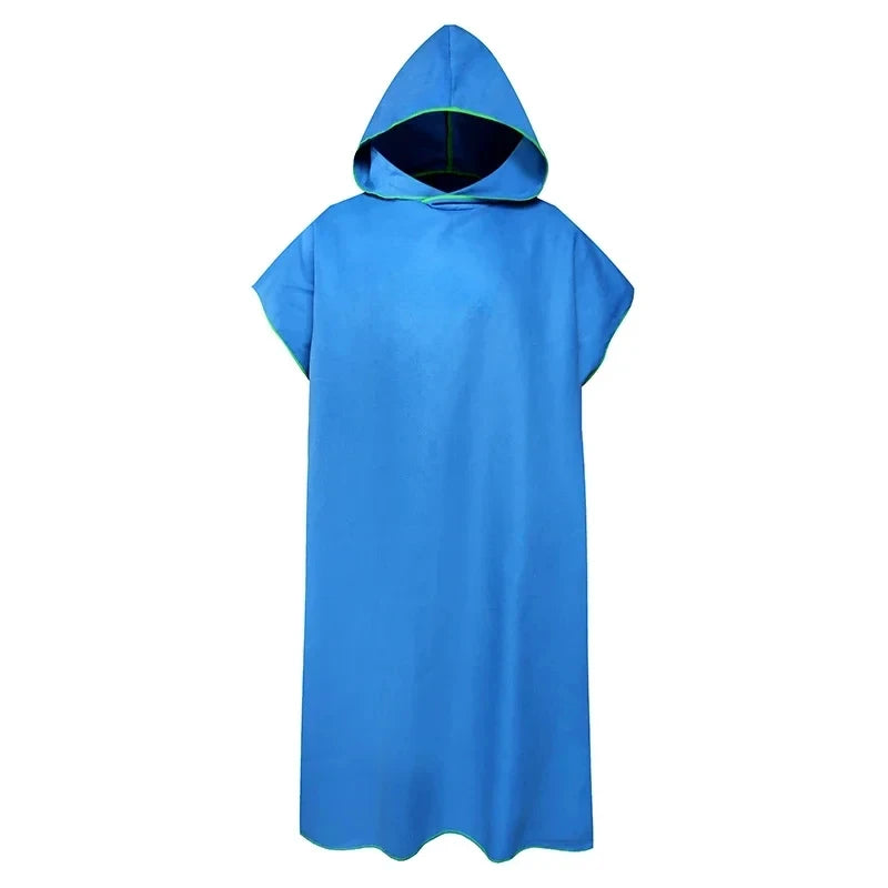 Quick Dry Changing Robe Hooded Absorbent Bathrobe Super Absorbent Bath Towel for Swimming Fitness Yoga Beach