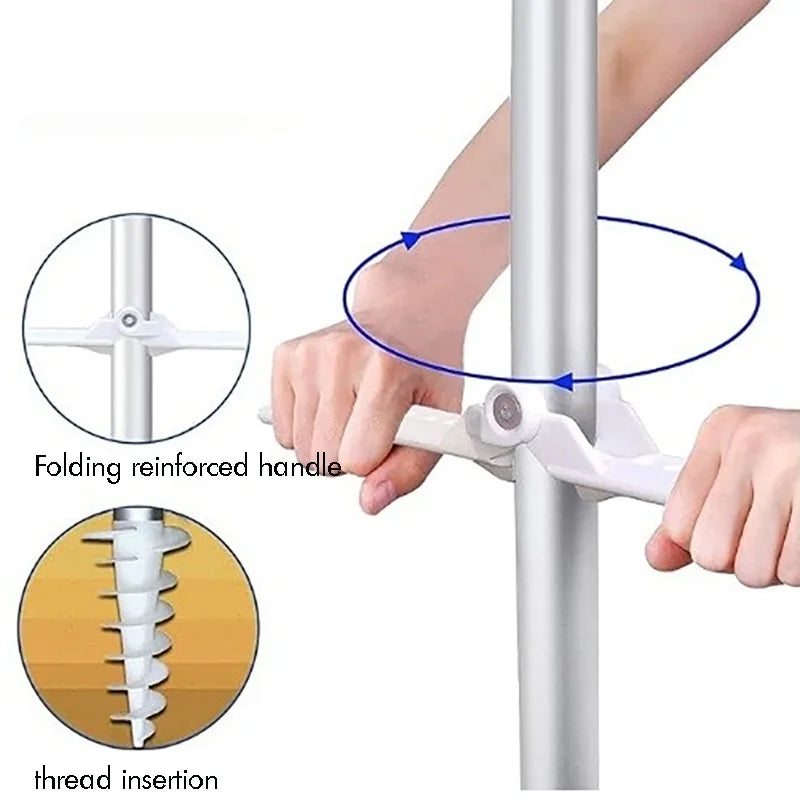UV50+ Portable Travel Beach Umbrella Folding Three-Section Telescopic with Sand Anchor Outdoor Sunshade Folding Umbrella