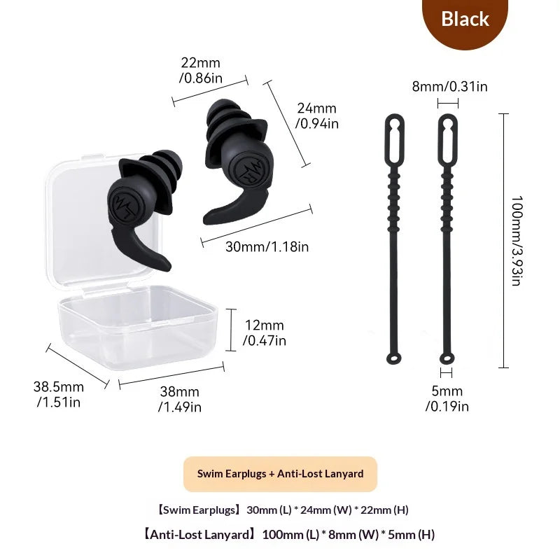 1Pair Swim Ear Plugs Silicone Waterproof Anti-noise Pool Accessories SwimmingEarplugs Water Sports Swim Swimming Ear Plugs