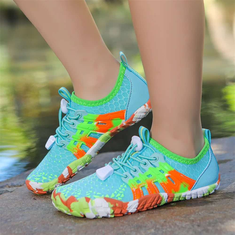 Children Outdoor Water Shoes Barefoot Aqua Five Fingers Sock Swimming Breathable Hiking Wading Beach Outdoor Upstream Sneakers