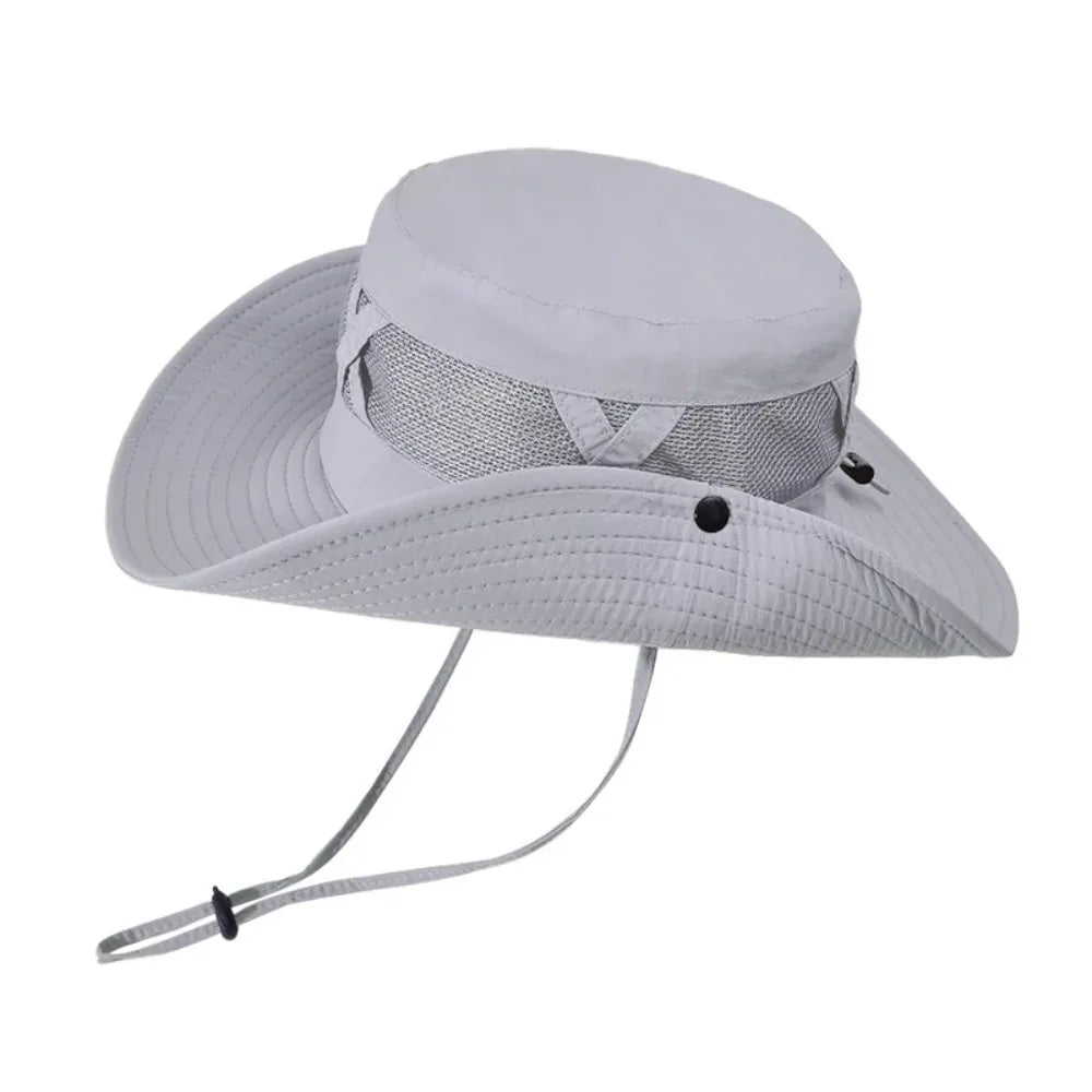 Men's 100% Nylon Fisherman Hat Spring/Summer Big Eaves Breathable Sunshade Sunscreen Fishing Cap