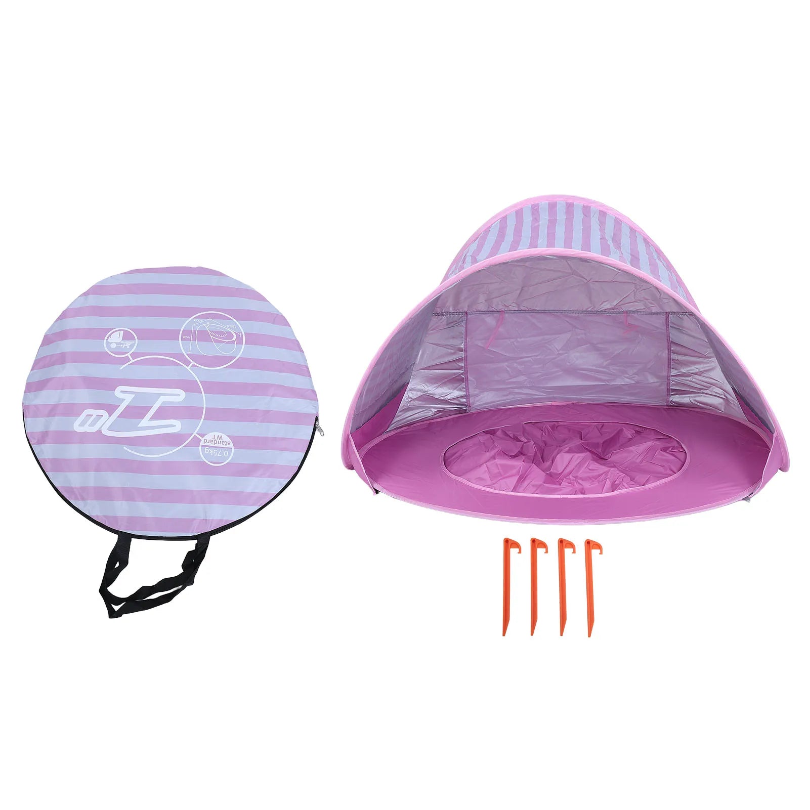 【New】Beach Tent Sun Shelter  Up Beach Tent Sun Proof Wind Proof Portable Baby Beach Tent with Pool Storage Bags for Outdoor