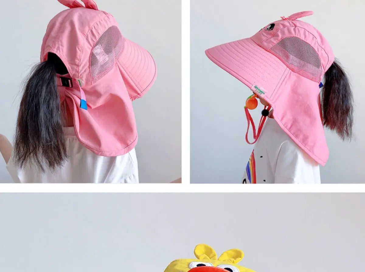 Children's Sunscreen Hat Baby Sun Hat Beach Hat UV Protection Summer Thin Breathable Large Brim Fisherman Hat