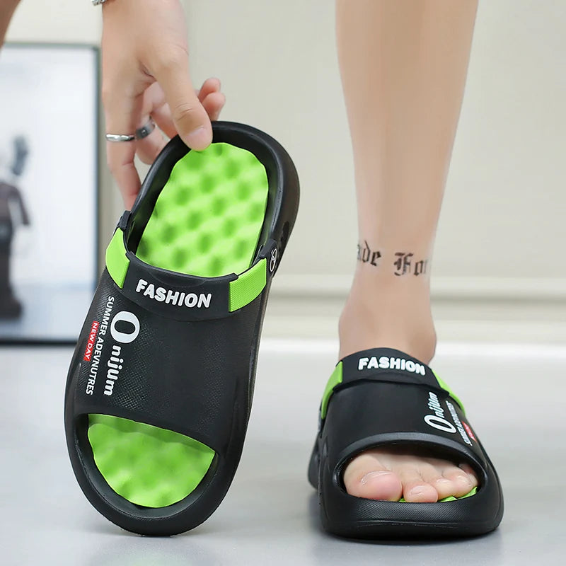 Men Slippers New Summer EVA Soft-soled Platform Slides Sandals Indoor Outdoor Walking Beach Shoes Flip Flops Mens Shoes