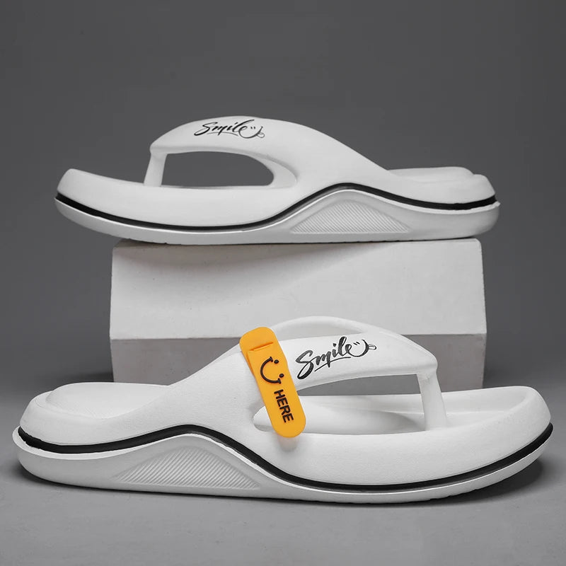 New Man Women Slippers Flip Flops Indoor Outdoor Beach Sandals Super Soft Bottom Slides Non-slip Thick Soled Men Slippers