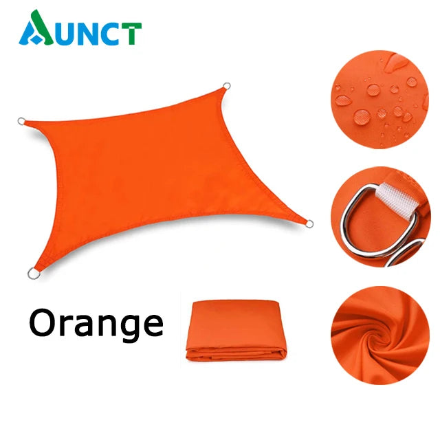 420D Waterproof Square Rectangular Shade sail, Outdoor Garden Swimming Pool Awning, Camping Hiking Sun shelter