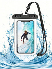 Universal Waterproof Phone Case Touch Screen Dry Bag HD Underwater Pouch for Swimming Beach Up to 7.0 Inch