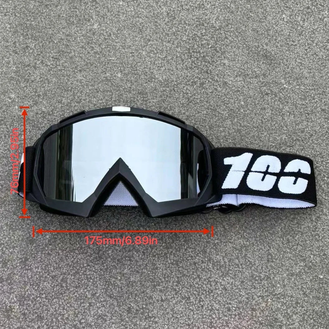 Newest 100 Motorcycle Goggles For Men Motocross Sunglasses Safety Protective MX Night Vision Helmet Goggles Driving Glasses