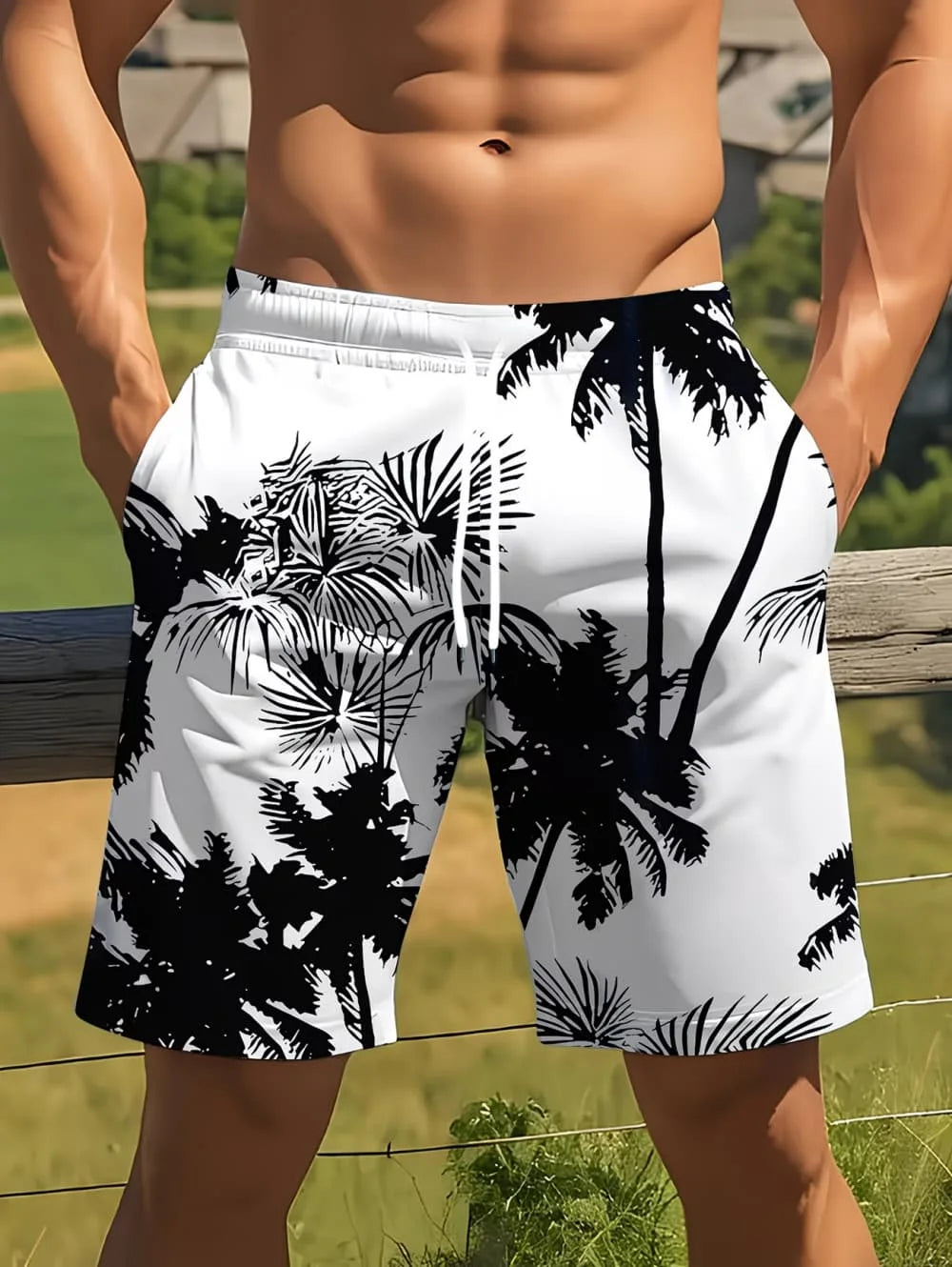 2026 Men's Summer Short Beach Vacation Hawaiian 3D Printed Shorts Men Y2k Graphic Short Pants Male Breathable Swim Loose Shorts