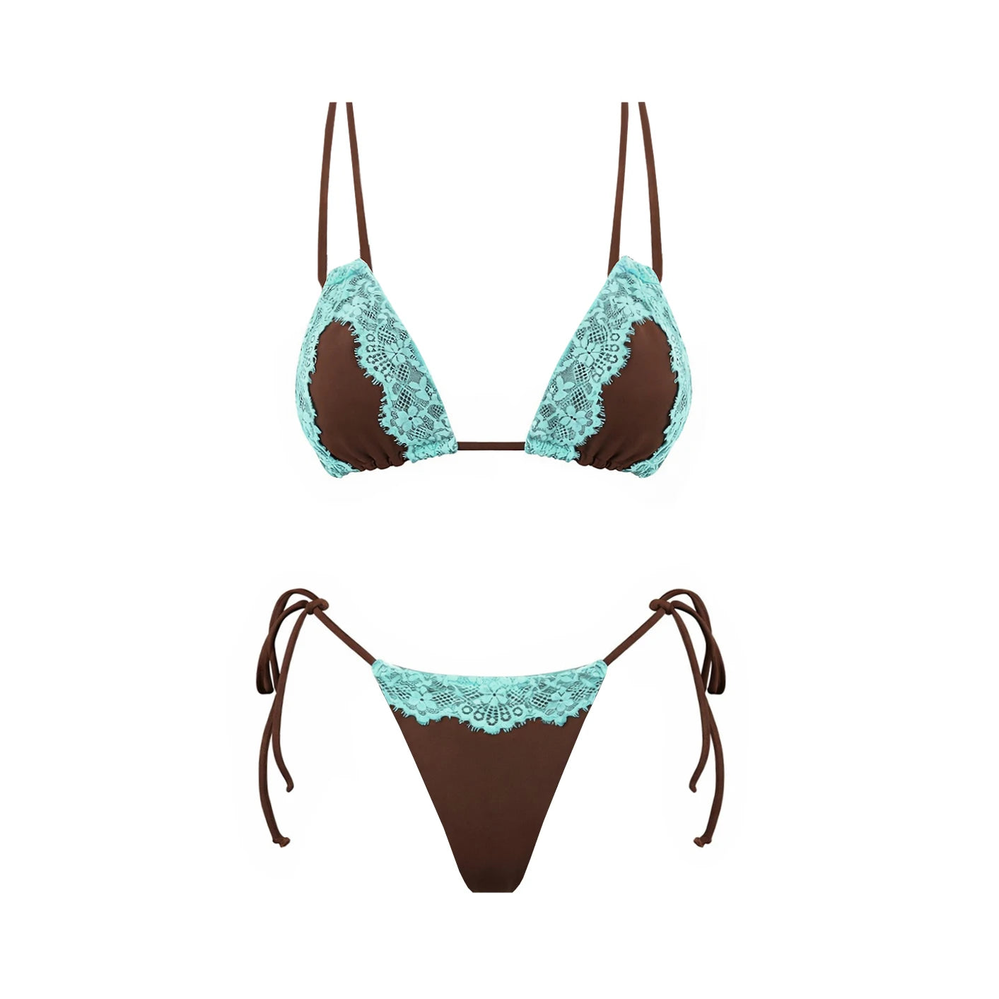 New 3Pcs Crochet Bikini Women Swimsuit Sexy Swimwear Halter Biquini Push Up Swim Suit Strappy Bodysuit Female Bathsuit Beachwear