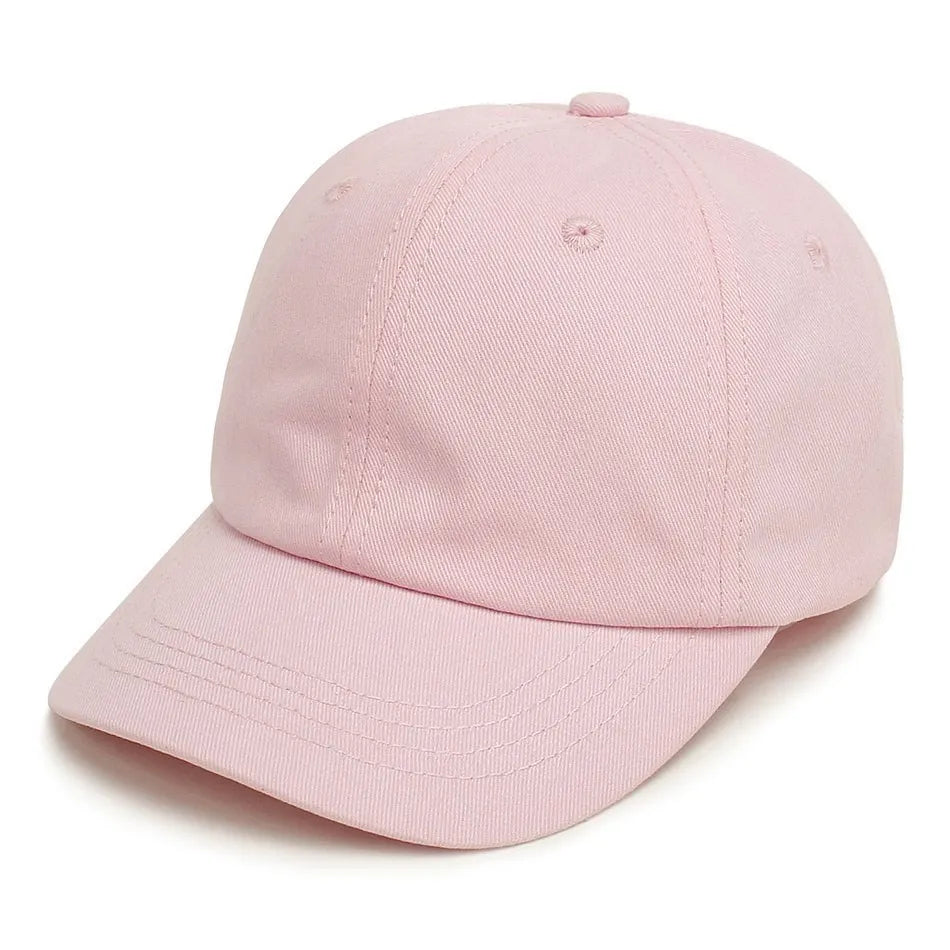 Baby Girl Baseball Caps Pink Black White Gray Children Low Profile Sun Hat Kids Boy Running Headwear Clothing Accessories