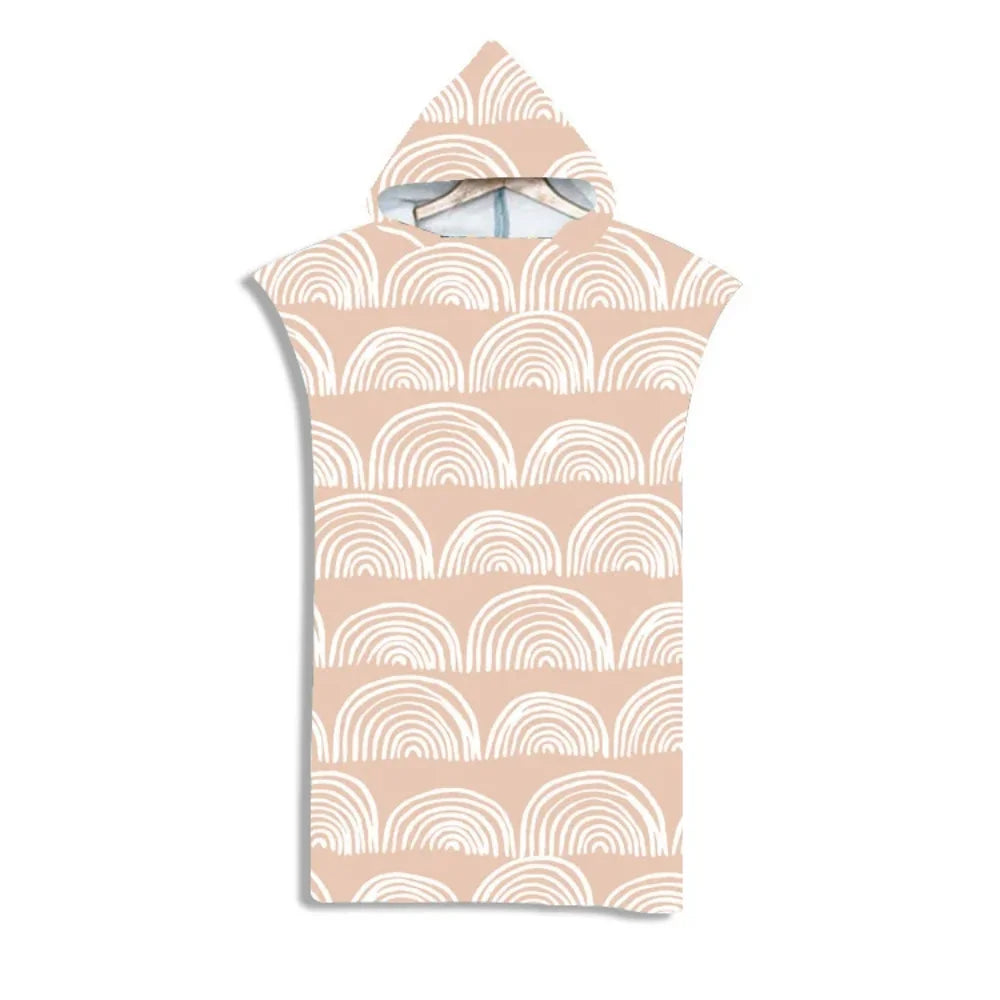 Adult Kids Beach Towel Quick Dry Hooded Cloak Children Women Large Bath Towels Sand Free Poncho Bathrobe For Summer Swim Surf