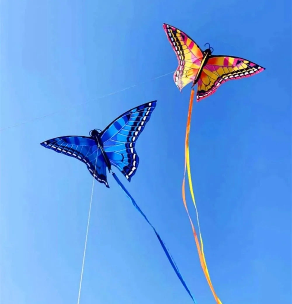 New Easy to Fly Colorful Kite Steering Good Flying 3D Kite Beautiful 100 Meter Kite String Children's Kite Kid & Adult
