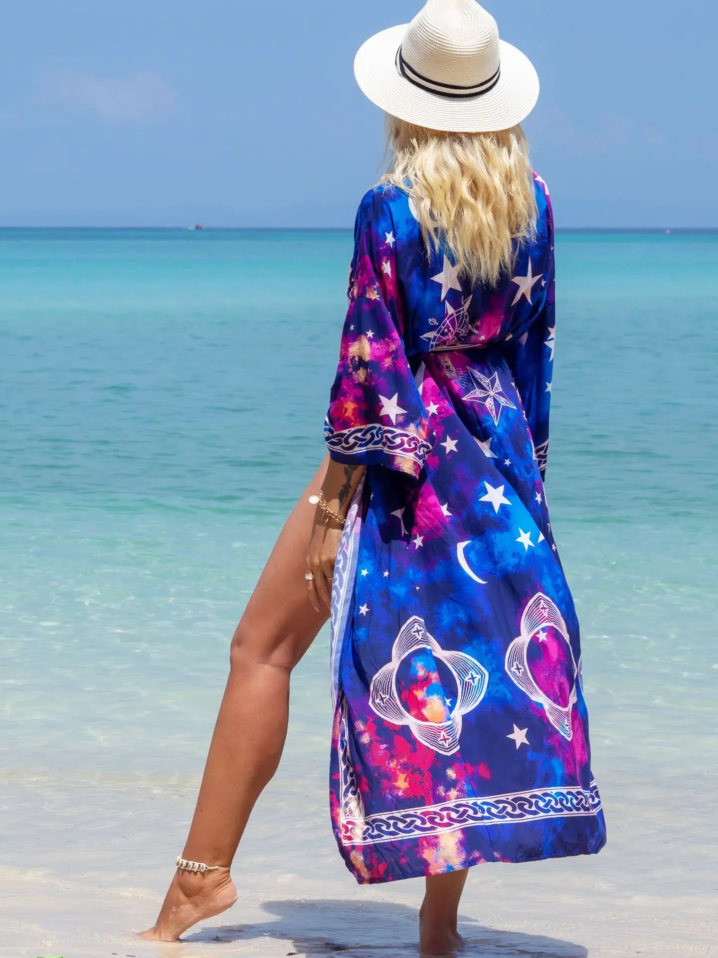 Swimsuit Cover Up Printed Kimono for Sea Boho Coverup Long Luxury Beach Outings Belted Swimwear Cape Holiday Bathing Suits Sales